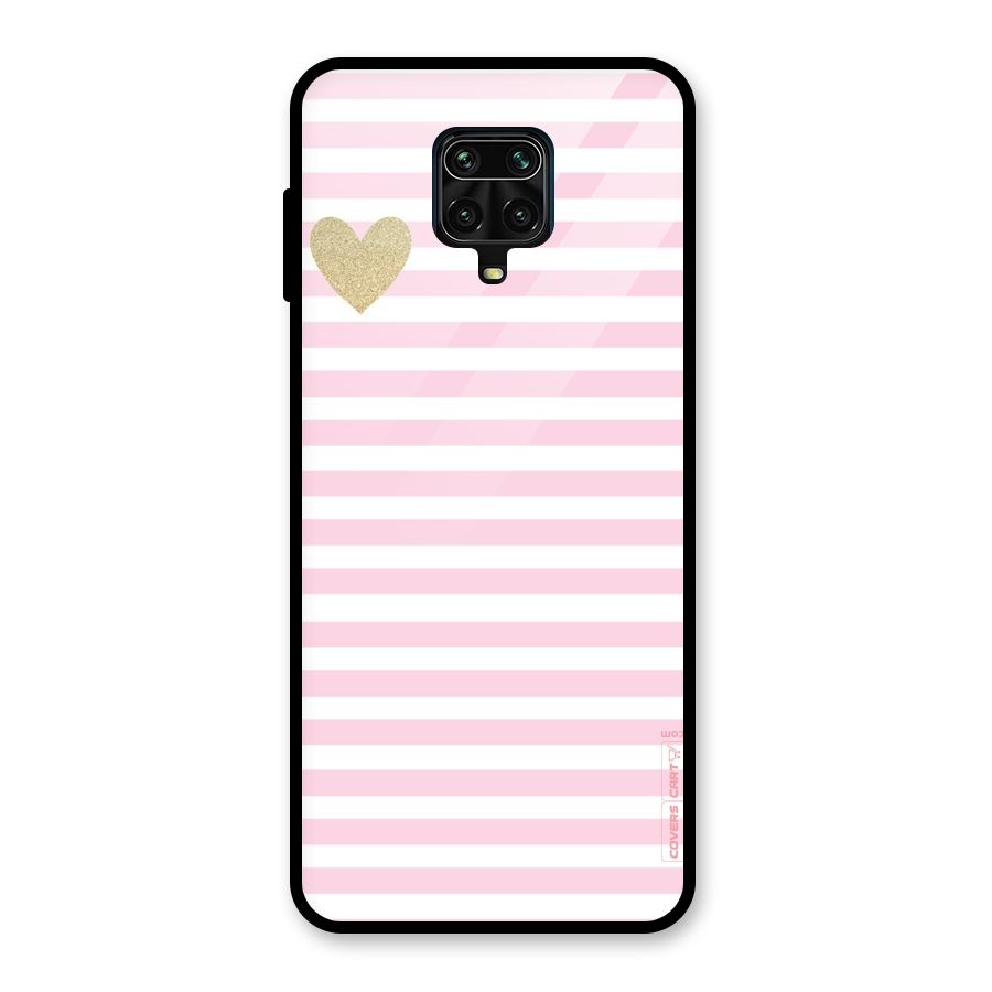 Pink Stripes Glass Back Case for Poco M2 Pro