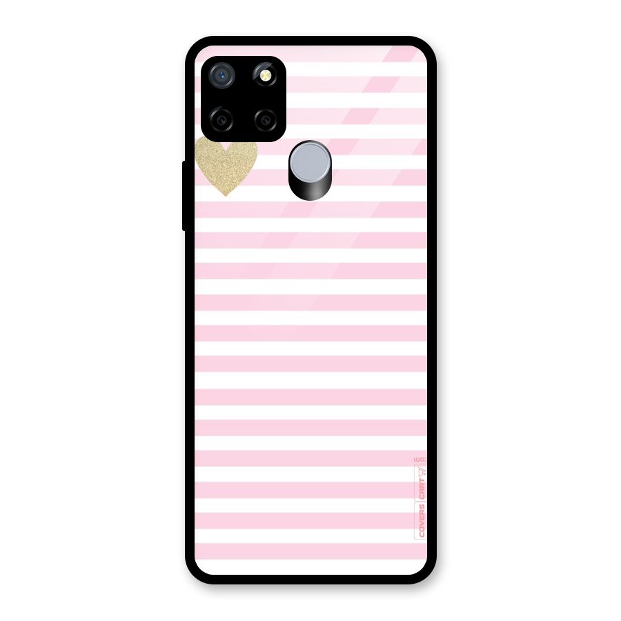 Pink Stripes Glass Back Case for Realme C12