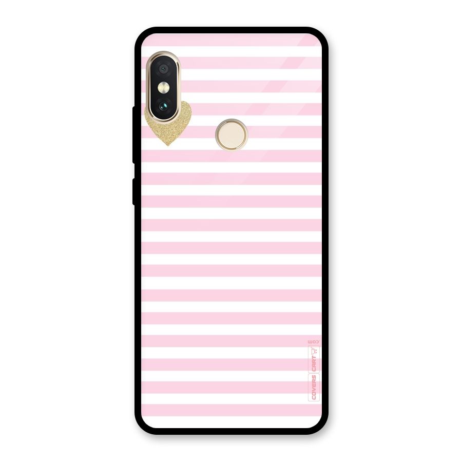 Pink Stripes Glass Back Case for Redmi Note 5 Pro