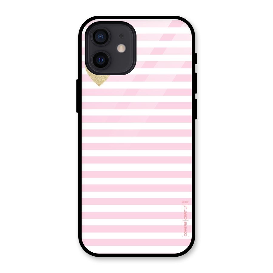 Pink Stripes Glass Back Case for iPhone 12