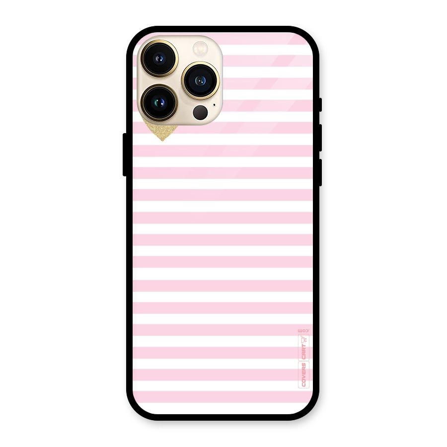 Pink Stripes Glass Back Case for iPhone 13 Pro Max