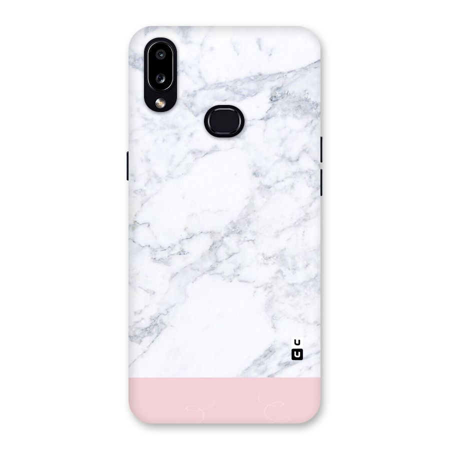Pink White Merge Marble Back Case for Galaxy A10s