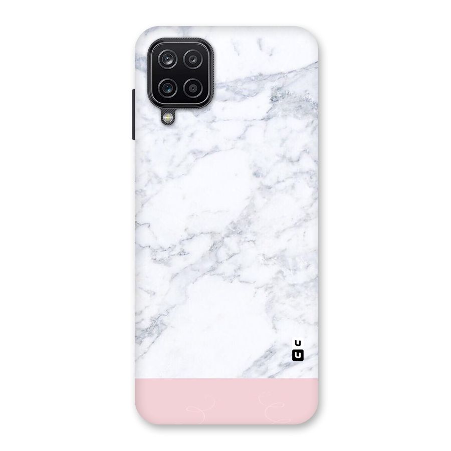 Pink White Merge Marble Back Case for Galaxy A12