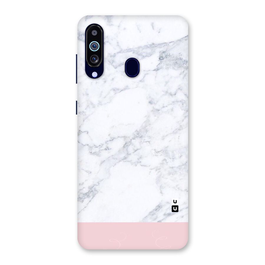 Pink White Merge Marble Back Case for Galaxy A60