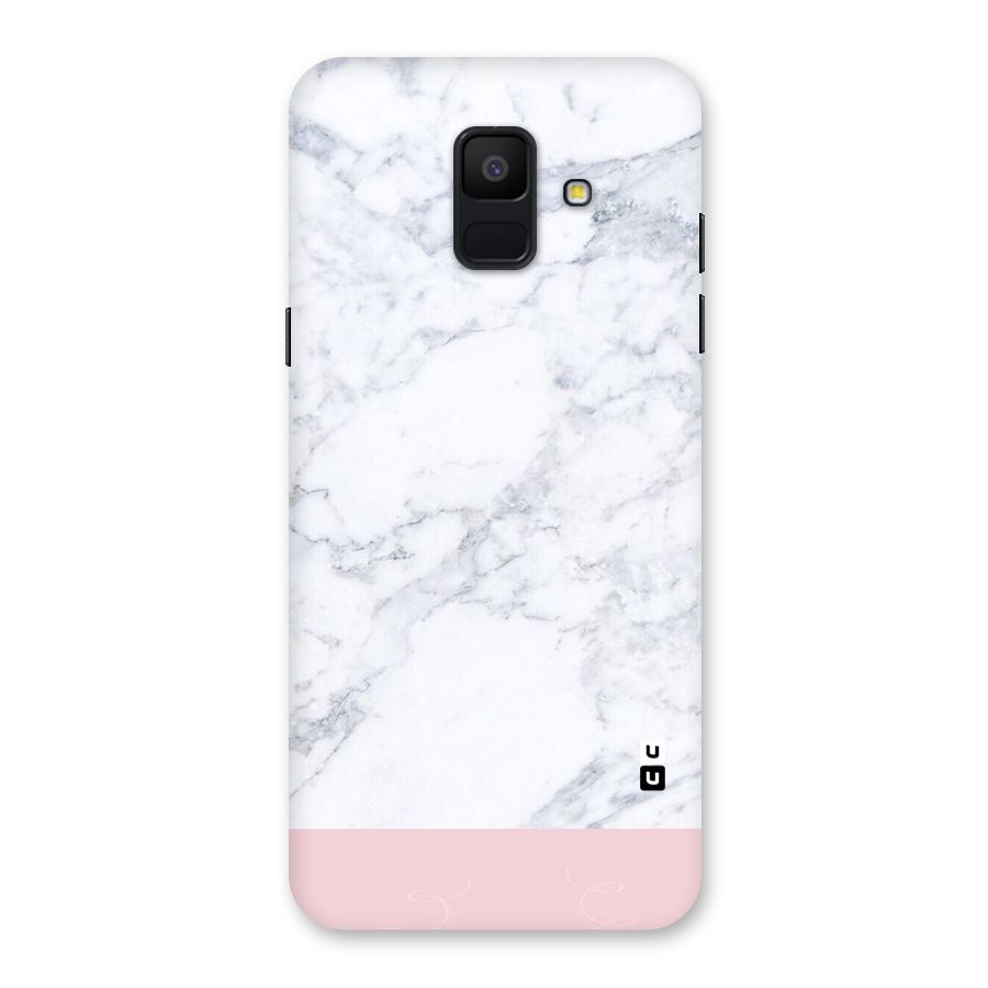 Pink White Merge Marble Back Case for Galaxy A6 (2018)