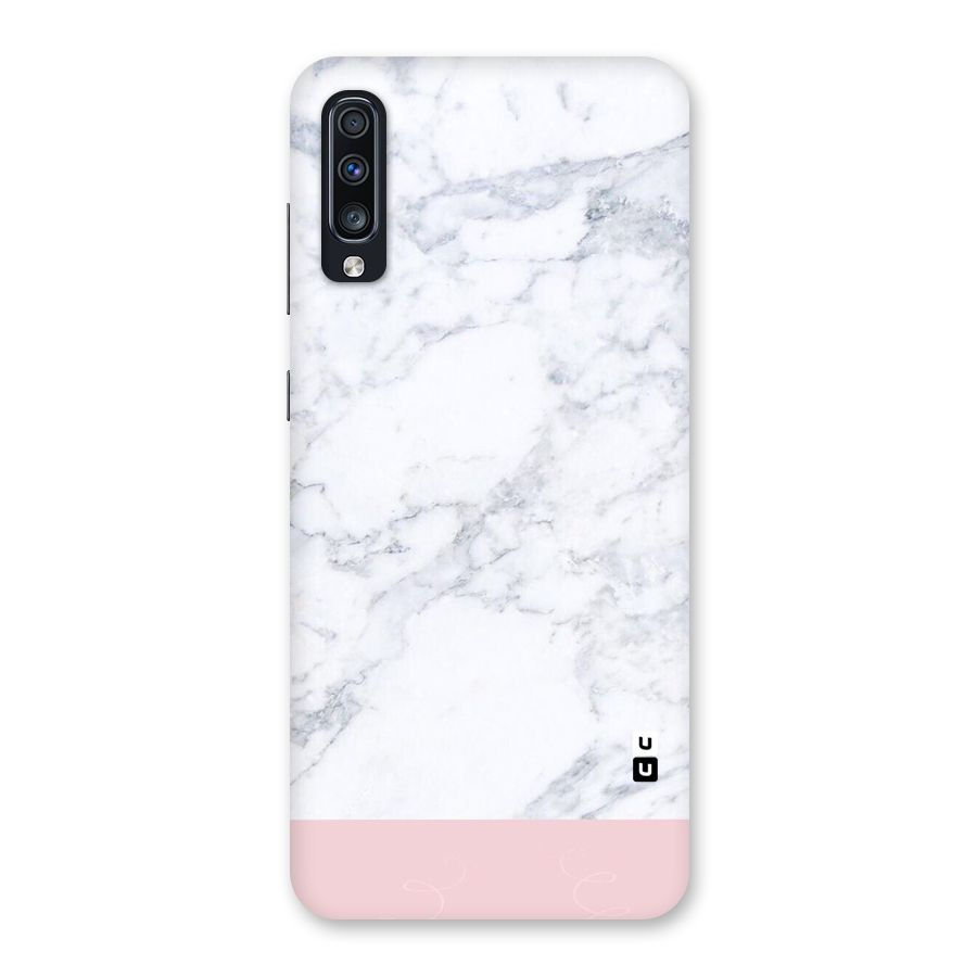 Pink White Merge Marble Back Case for Galaxy A70