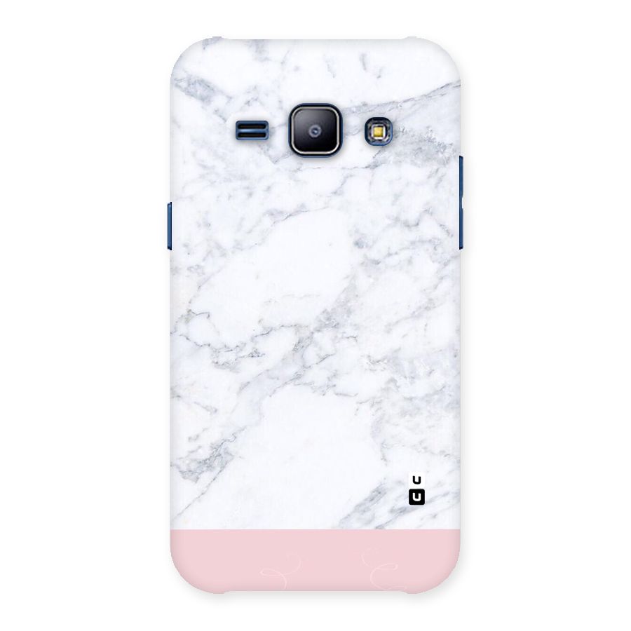 Pink White Merge Marble Back Case for Galaxy J1