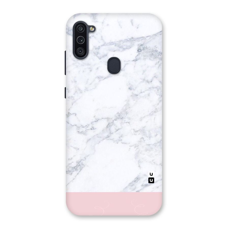 Pink White Merge Marble Back Case for Galaxy M11