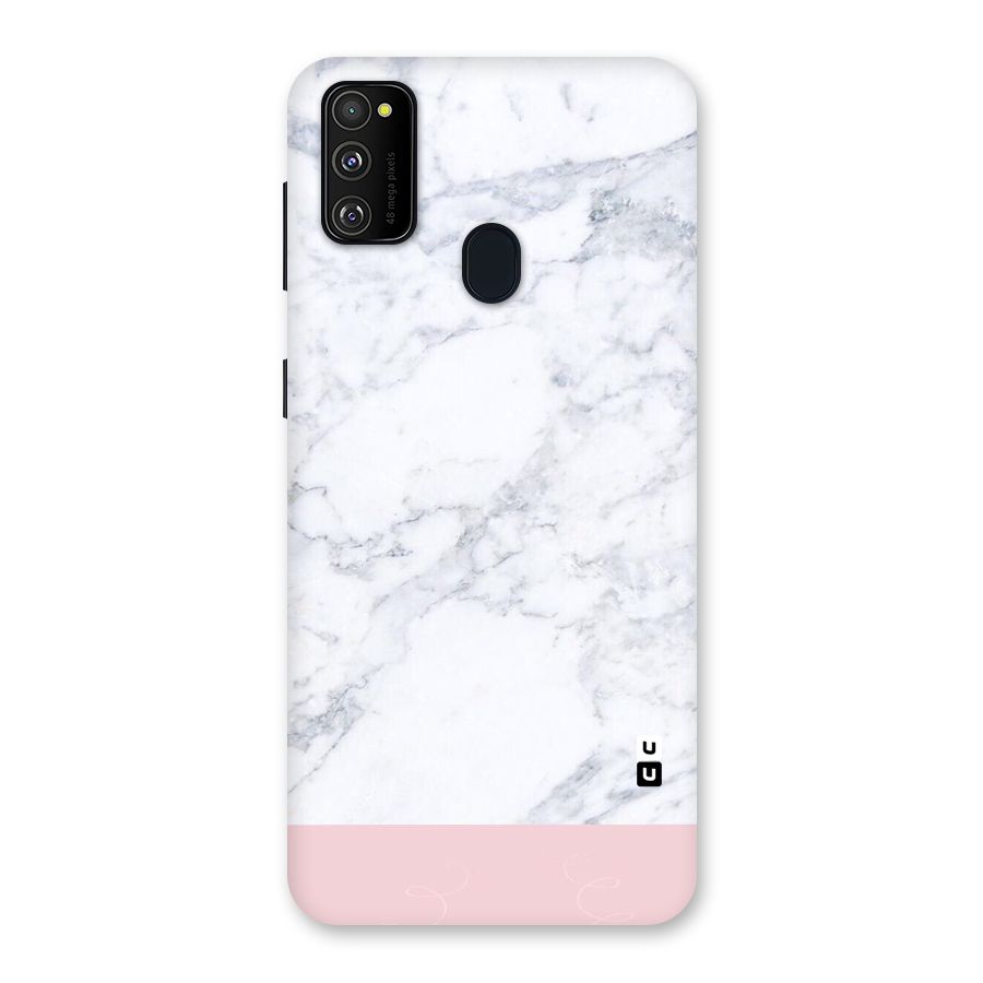 Pink White Merge Marble Back Case for Galaxy M30s