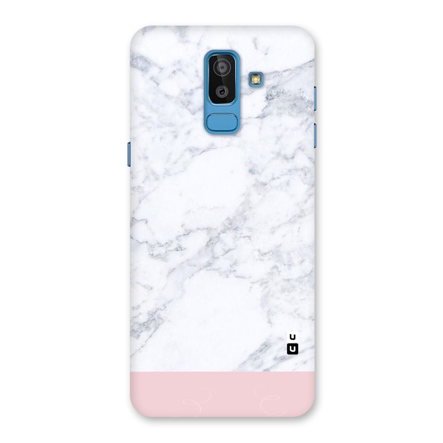 Pink White Merge Marble Back Case for Galaxy On8 (2018)