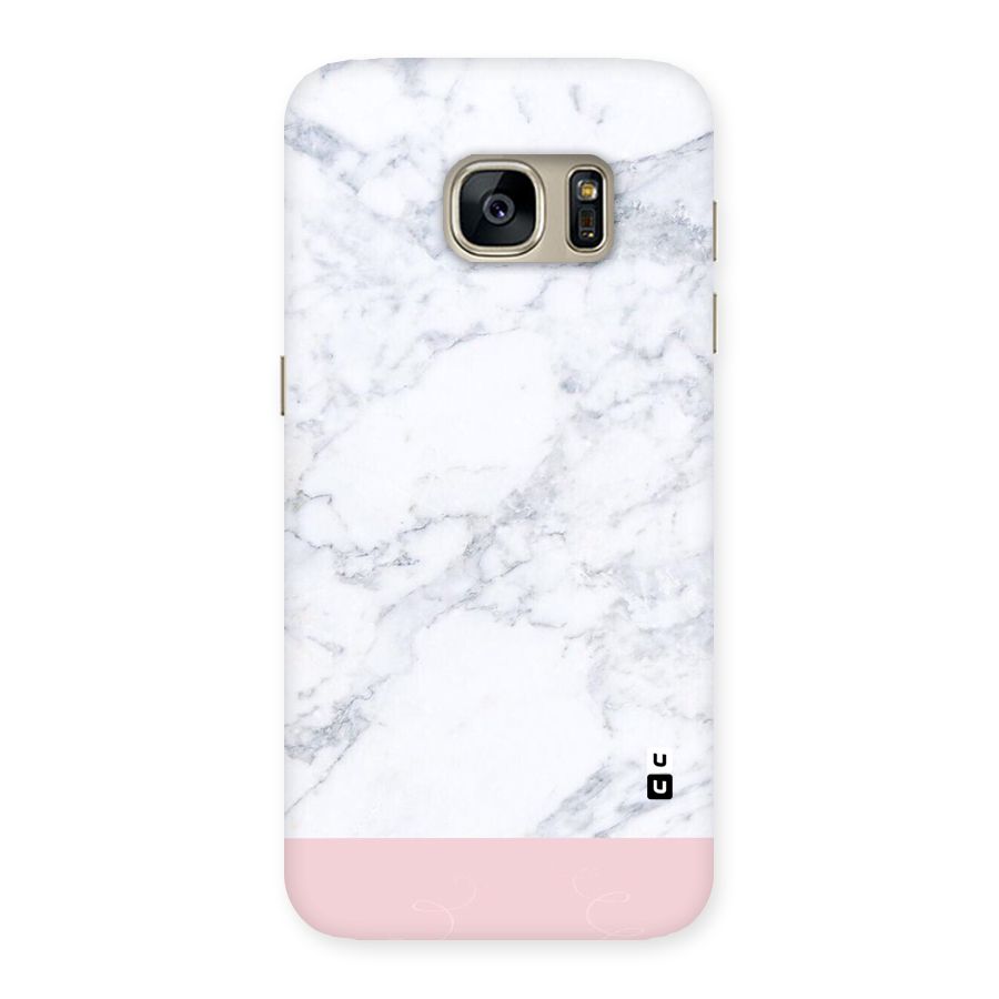 Pink White Merge Marble Back Case for Galaxy S7