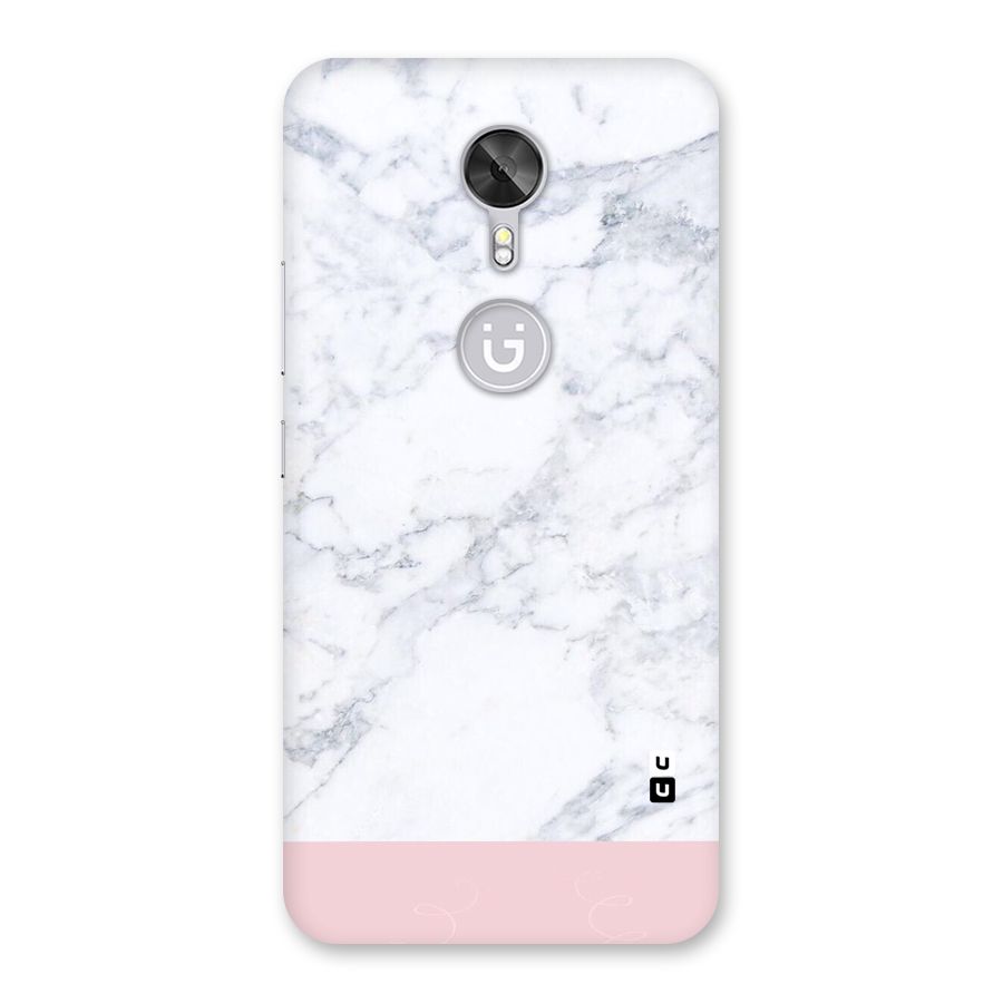 Pink White Merge Marble Back Case for Gionee A1