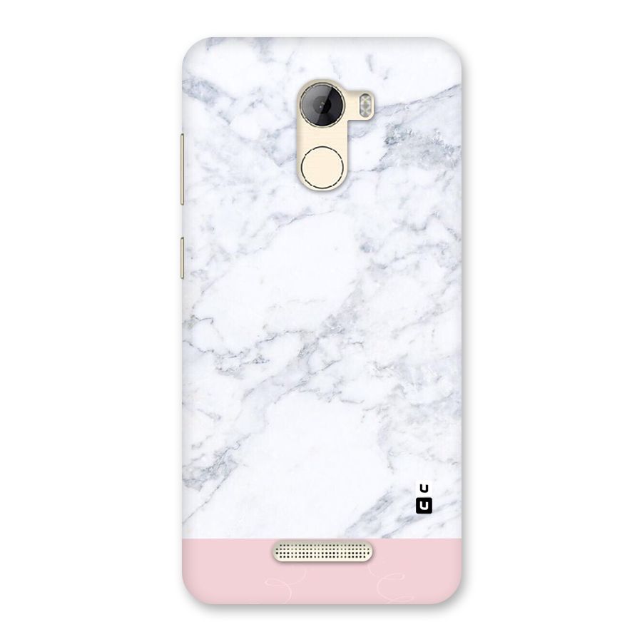 Pink White Merge Marble Back Case for Gionee A1 LIte