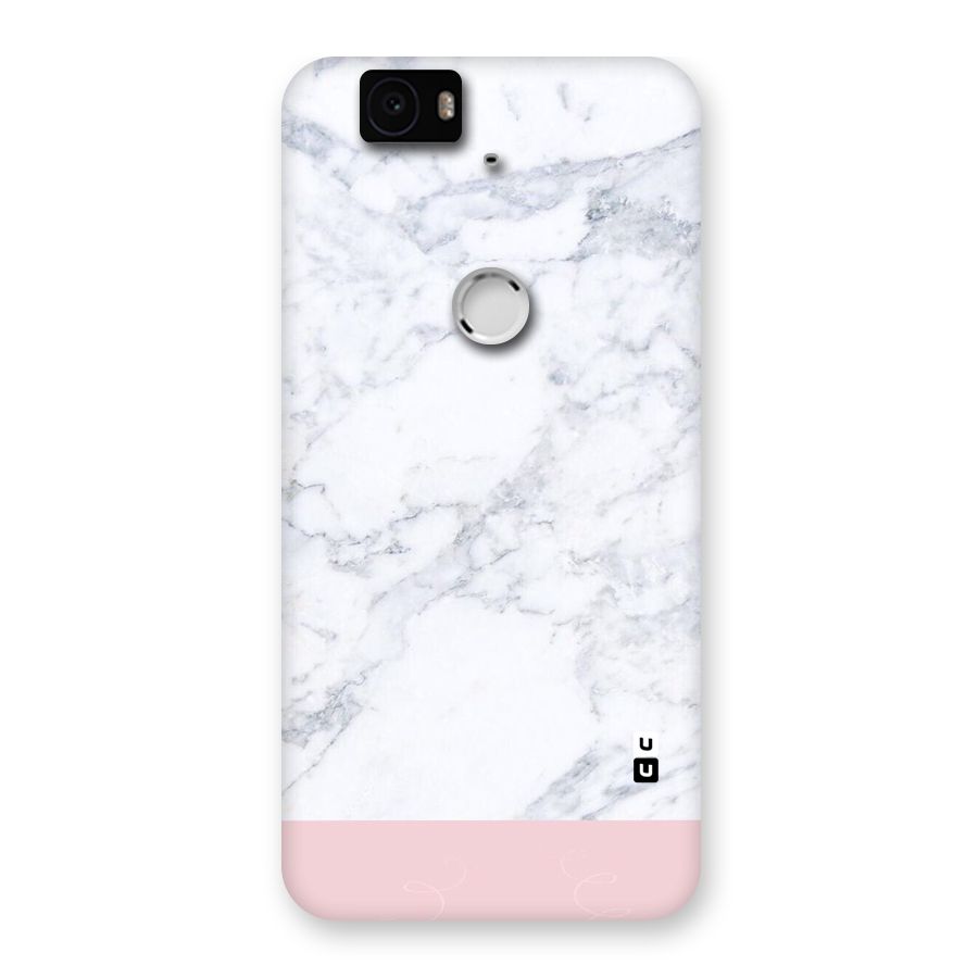 Pink White Merge Marble Back Case for Google Nexus-6P