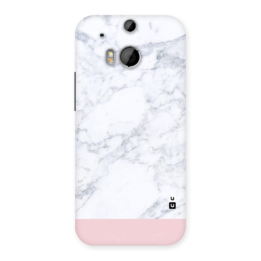 Pink White Merge Marble Back Case for HTC One M8