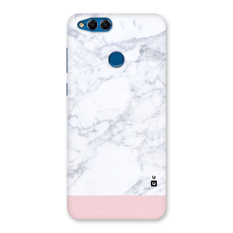 Pink White Merge Marble Back Case for Honor 7X
