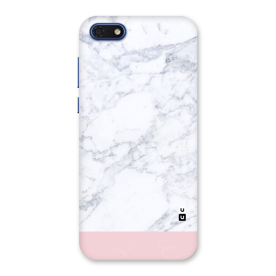 Pink White Merge Marble Back Case for Honor 7s