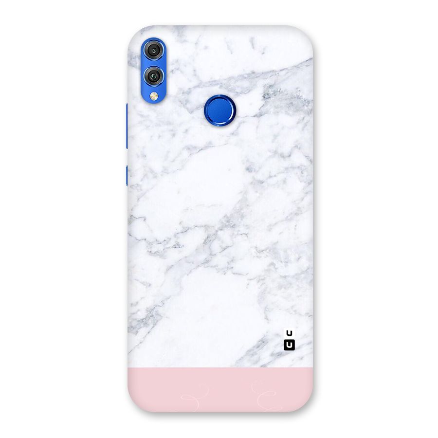 Pink White Merge Marble Back Case for Honor 8X