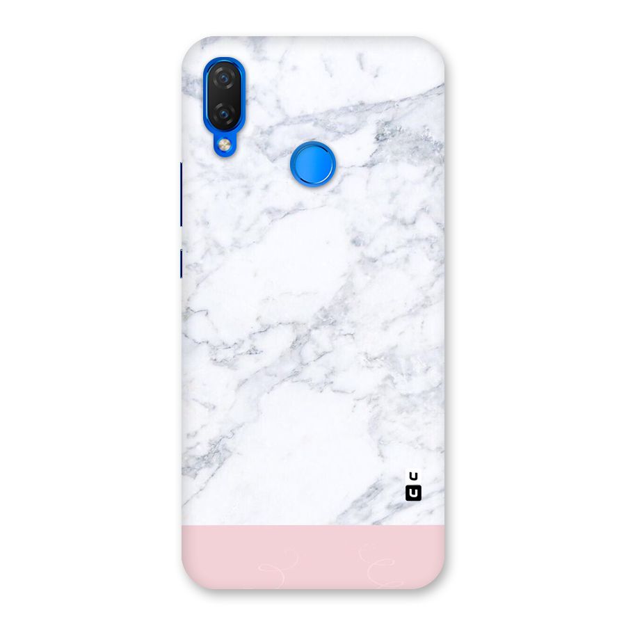 Pink White Merge Marble Back Case for Huawei P Smart+