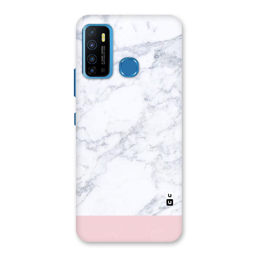Pink White Merge Marble Back Case for Infinix Hot 9