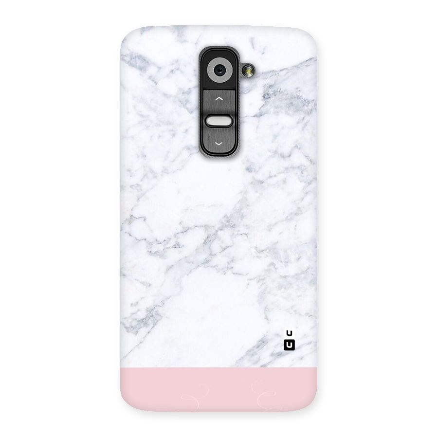 Pink White Merge Marble Back Case for LG G2