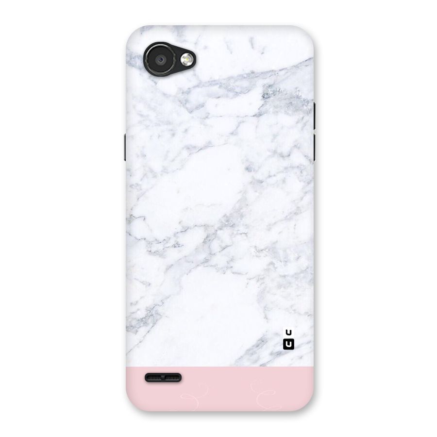Pink White Merge Marble Back Case for LG Q6