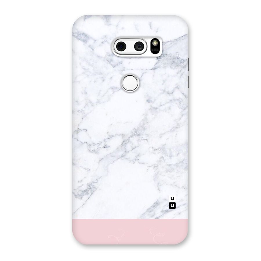 Pink White Merge Marble Back Case for LG V30