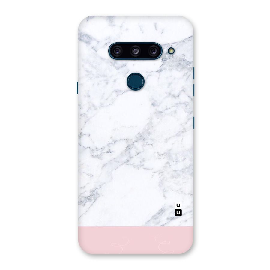 Pink White Merge Marble Back Case for LG  V40 ThinQ
