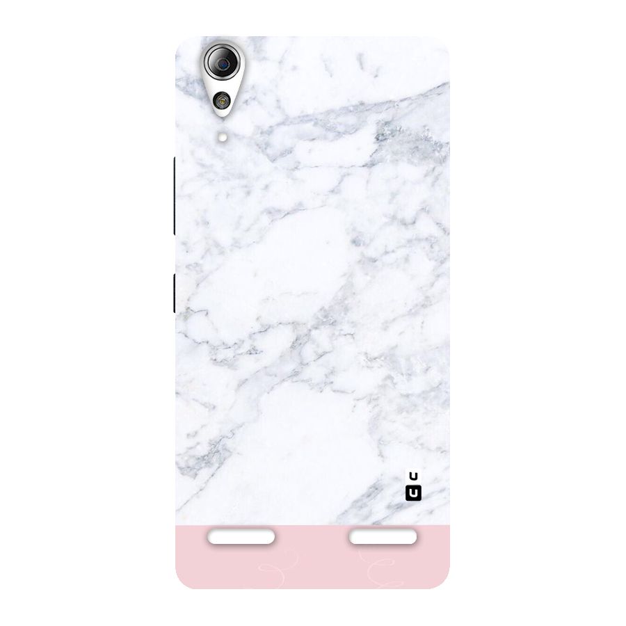 Pink White Merge Marble Back Case for Lenovo A6000 Plus