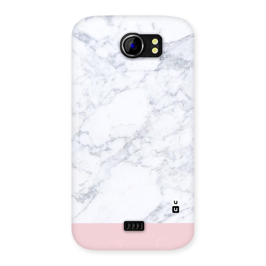 Pink White Merge Marble Back Case for Micromax Canvas 2 A110