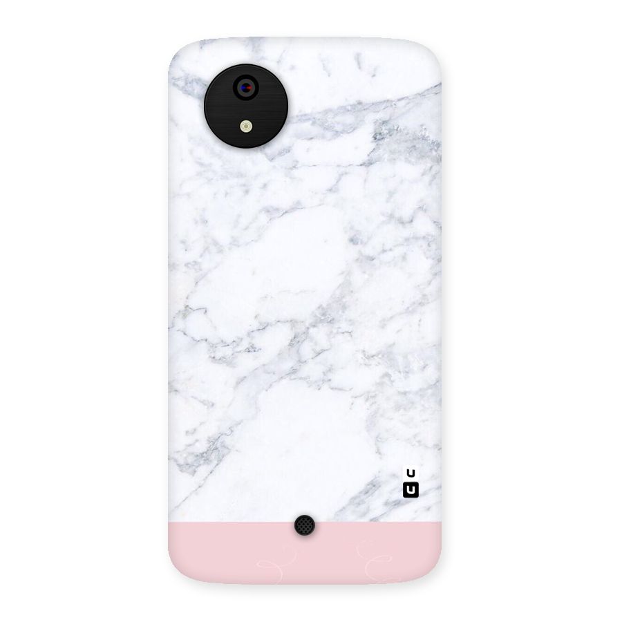 Pink White Merge Marble Back Case for Micromax Canvas A1