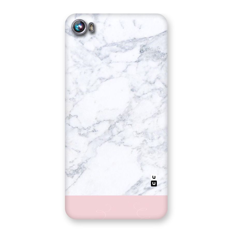 Pink White Merge Marble Back Case for Micromax Canvas Fire 4 A107