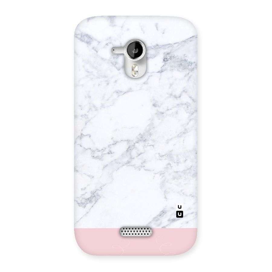 Pink White Merge Marble Back Case for Micromax Canvas HD A116