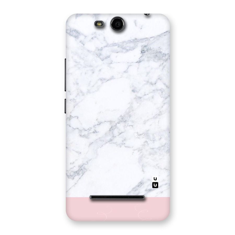 Pink White Merge Marble Back Case for Micromax Canvas Juice 3 Q392