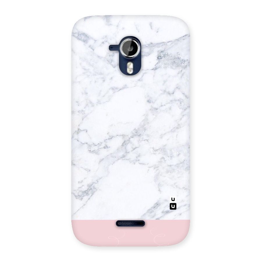 Pink White Merge Marble Back Case for Micromax Canvas Magnus A117