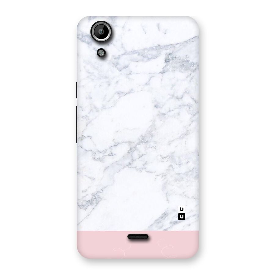 Pink White Merge Marble Back Case for Micromax Canvas Selfie Lens Q345