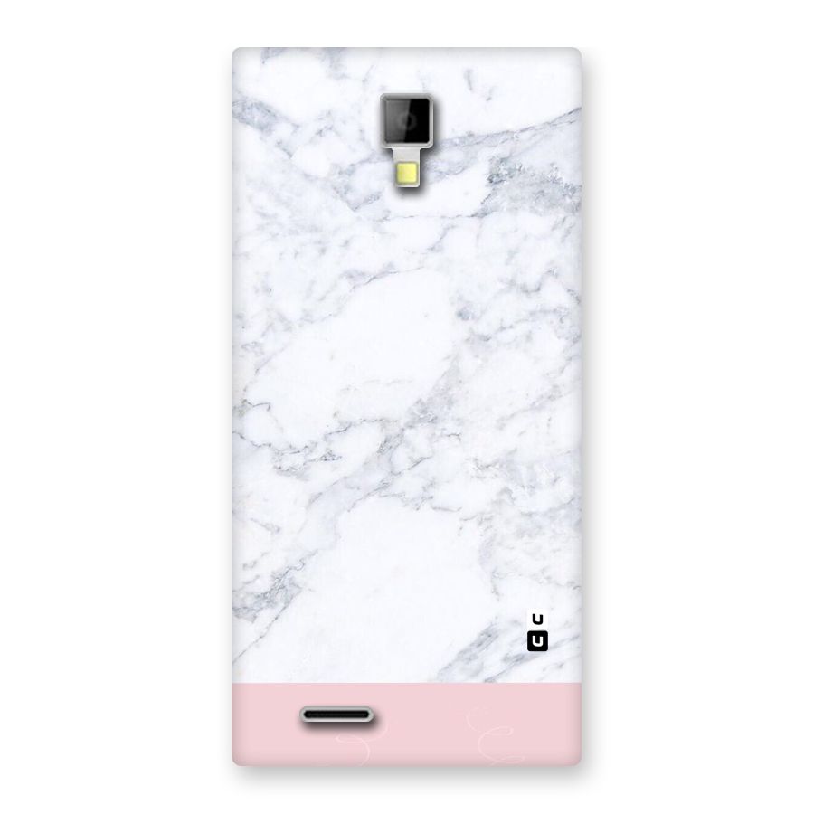 Pink White Merge Marble Back Case for Micromax Canvas Xpress A99