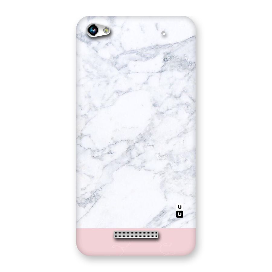 Pink White Merge Marble Back Case for Micromax Hue 2