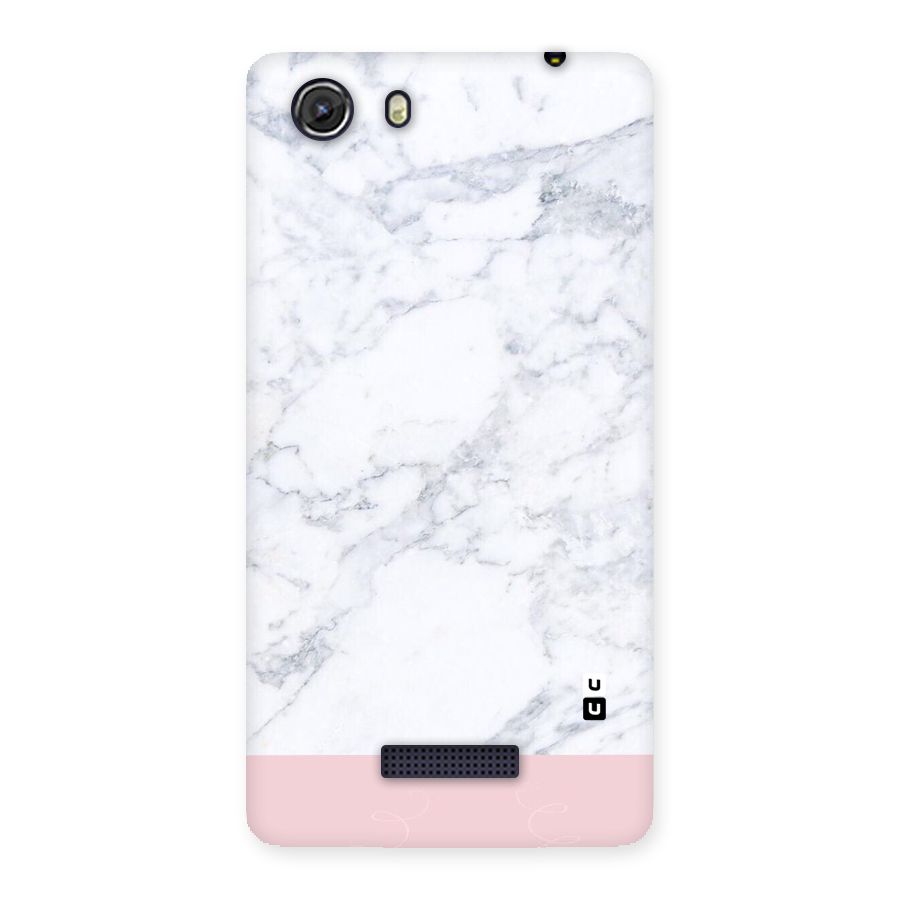 Pink White Merge Marble Back Case for Micromax Unite 3