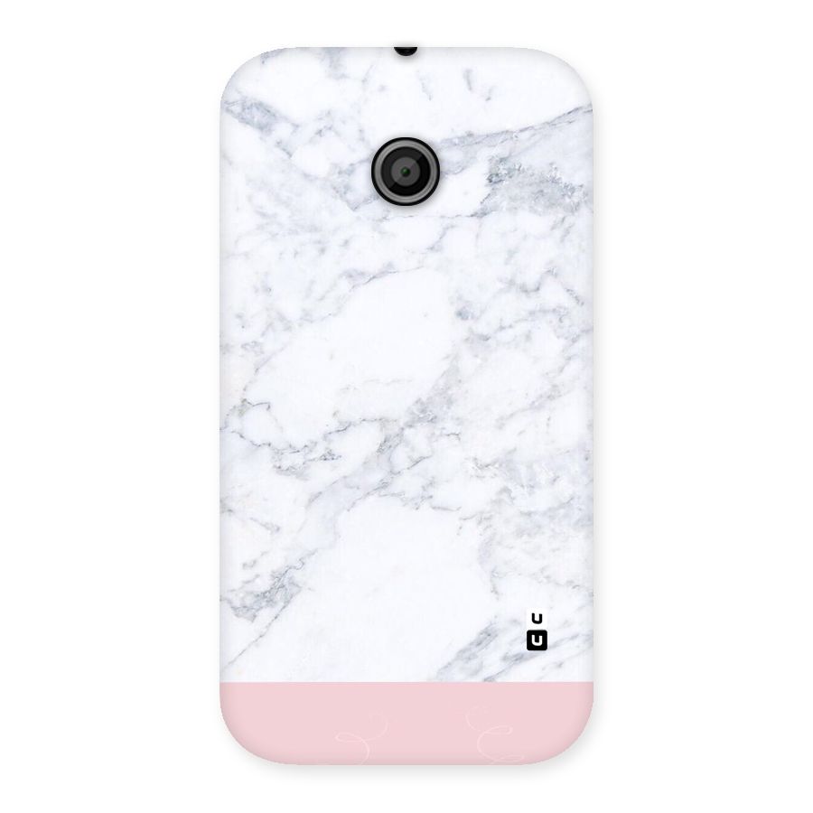 Pink White Merge Marble Back Case for Moto E