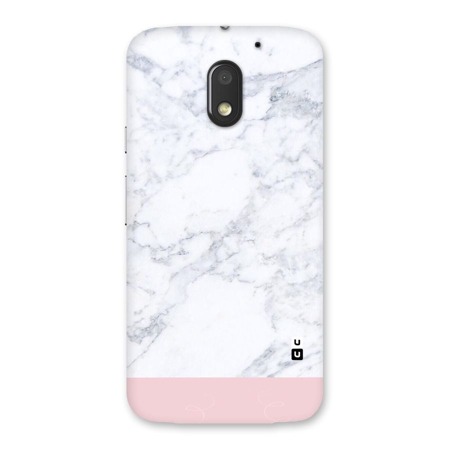 Pink White Merge Marble Back Case for Moto E3 Power