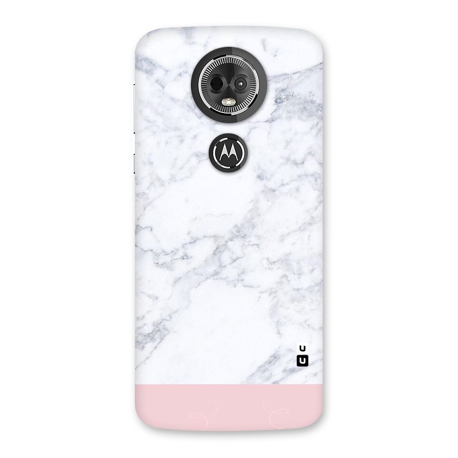 Pink White Merge Marble Back Case for Moto E5 Plus