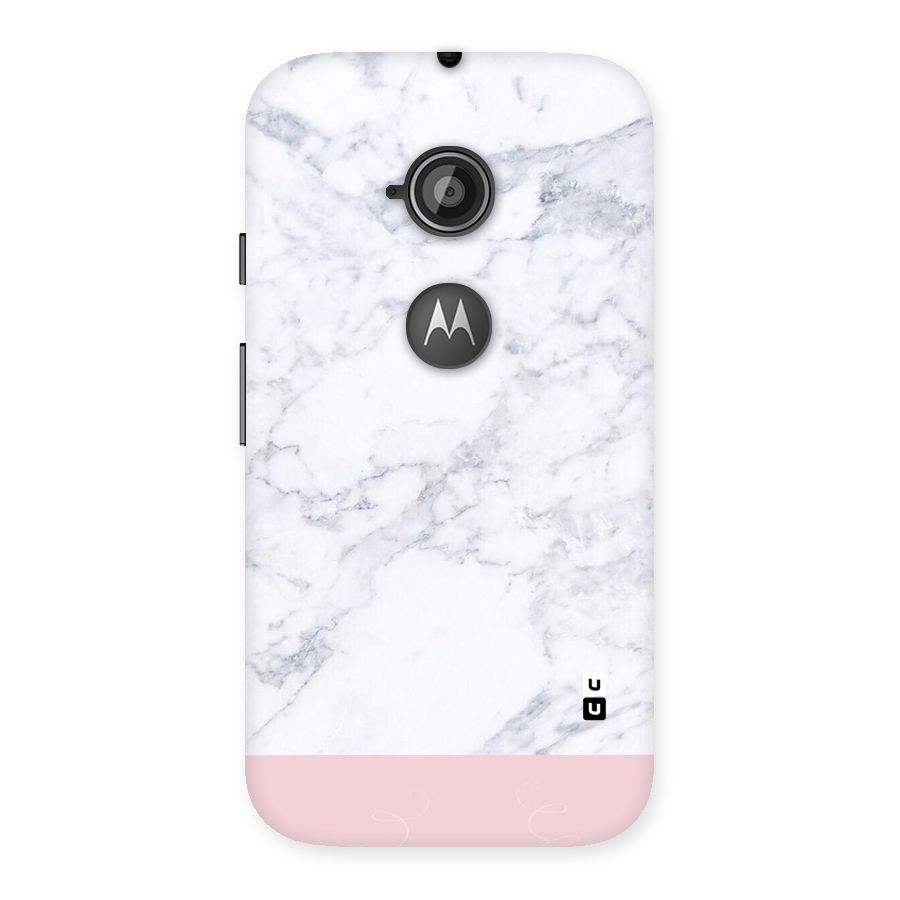 Pink White Merge Marble Back Case for Moto E 2nd Gen