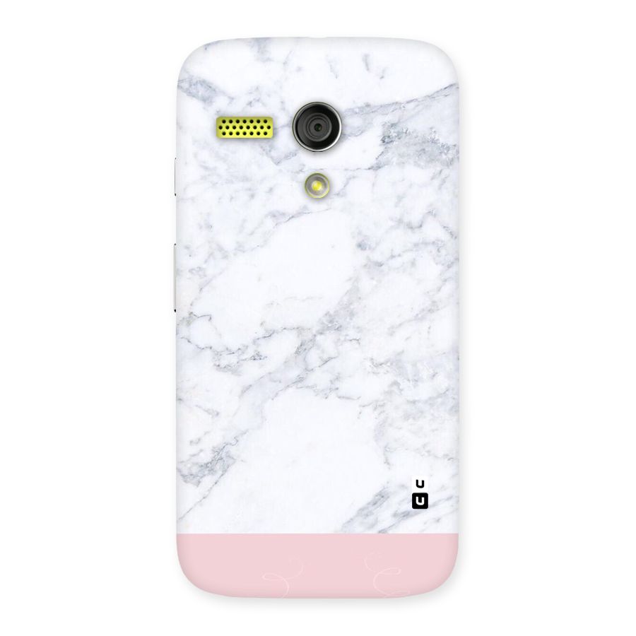 Pink White Merge Marble Back Case for Moto G
