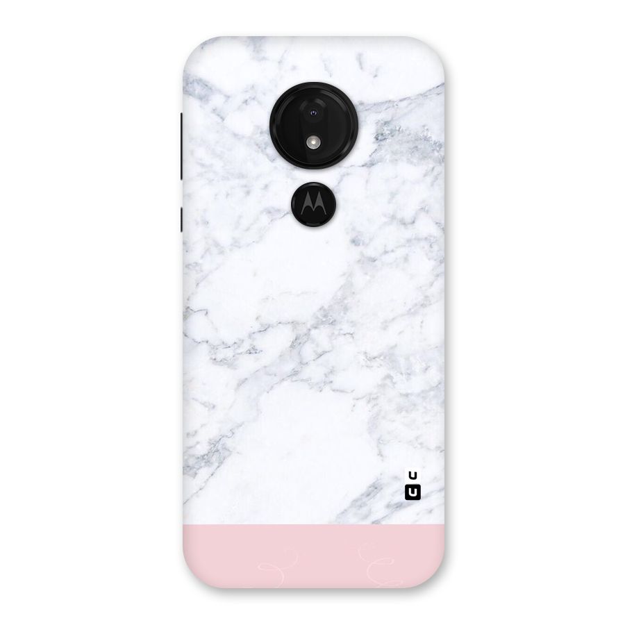 Pink White Merge Marble Back Case for Moto G7 Power