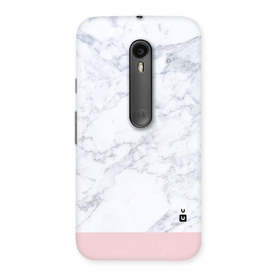 Pink White Merge Marble Back Case for Moto G Turbo