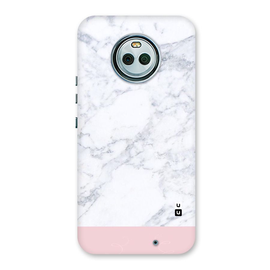 Pink White Merge Marble Back Case for Moto X4