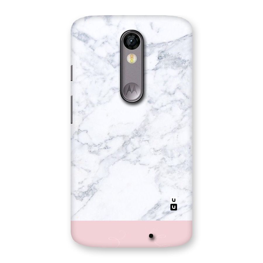 Pink White Merge Marble Back Case for Moto X Force