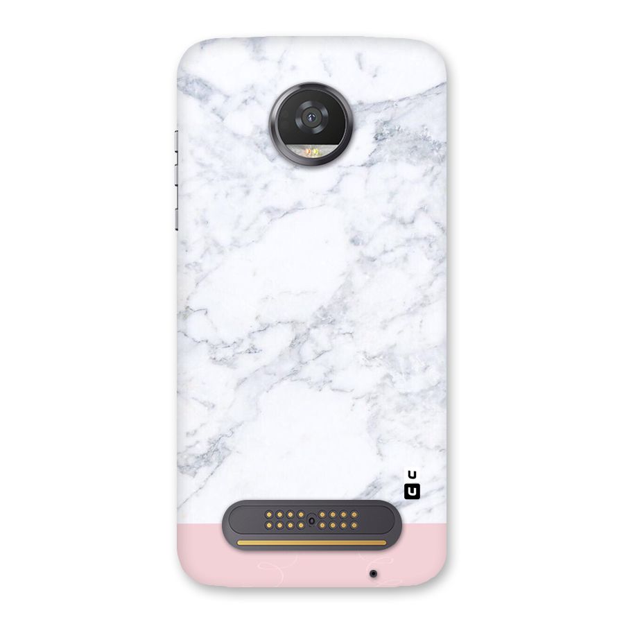 Pink White Merge Marble Back Case for Moto Z2 Play