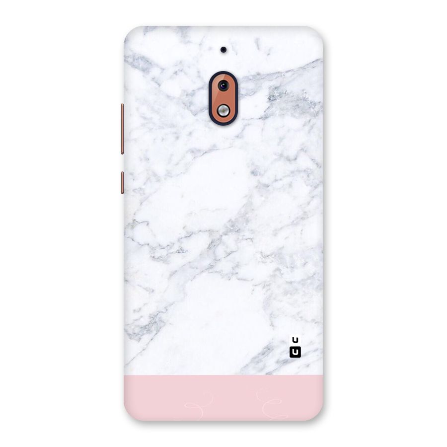 Pink White Merge Marble Back Case for Nokia 2.1